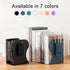 Kingsmile Metal Bookends, Heavy Book Stopper for Shelves, Removable Pen Holder (Black)