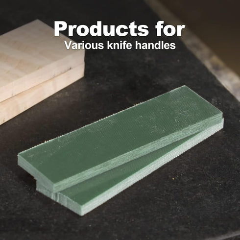 SuperDi G10 Scales Natural JADE GREEN 1/4" X 1.5" X 5.5" Knife Handle Grip Slabs