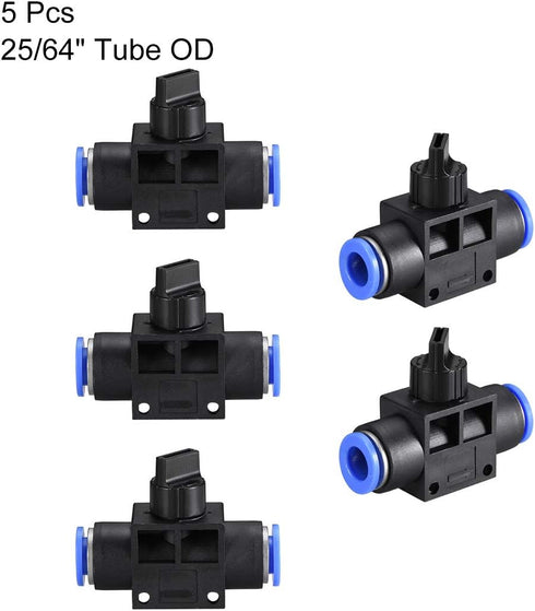 uxcell 10mm OD Pneumatic Air Flow Control Valve, Push-to-Connect Fitting, Union Straight, 5pcs