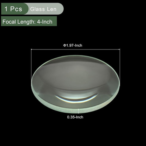 YOKIVE 1 Pcs Double Convex Lens, Clear Glass Optical Lenses for Telescope, Great for Photography, Optical Instruments