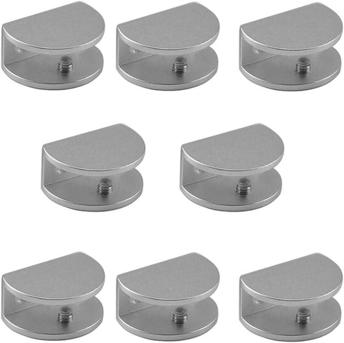 Lician Glass Shelf Clamp Holder Bracket for Kitchen, Bookshelf & Cupboard, Table, No