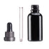 YIZHAO 1oz Black Glass Dropper Bottles, Tincture Bottles with Glass Dropper for Essential Oils, Aromatherapy, 12 Pcs