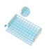 uxcell 2Pcs Detachable Polypropylene Test Tube Holder Rack, 50 Hole for 13-16mm Tubes Light Blue