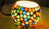 Indibliss Rajasthani Handcrafted Traditional Decorative Mosaic Glass Table Lamp with LED Lights - Multicolour