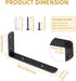 6PCS 4"2"(10050mm) 42lb, LSK L Bracket, Shelf Support Corner Bracket for Wooden Board, Max Load : Black