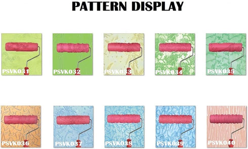 7" DIY Decorative Patterned Paint Roller - Rubber Roller for Wall Treatments and Furniture Decoration