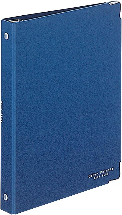 Kokuyo Color Palette Metal Round Ring Binder, A5-S, 20 Holes, Navy Blue, Japan Import (RU-105-2)