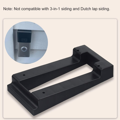Video Doorbell Mounting/Adapter Plate with Hardware - Vinyl Siding Angle Adjustment for Ring 2, Ring 3, Ring 3 Plus