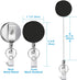 Selizo 4 Pieces Heavy Duty Retractable Badge Holder ID Badge Reel with Keychain Ring Clip