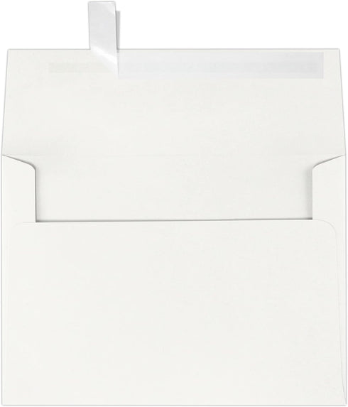 LUXPaper A7 Invitation Envelopes | 5 1/4" x 7 1/4" | Natural White | 80lb. Text | 100% Cotton | 50 Qty | Peel & Press