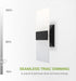 12 Inch 12W 2700K-5000K Dimmable ASD Indoor LED Wall Sconce - Black Wall Sconce Lights for Living Room, Bedroom
