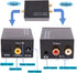 Airlxf Audio Converter, Digital to Analog DAC SPDIF Optical to Analog L/R RCA Converter, Optical to 3.5mm Jack Adapter