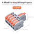 10Pcs Lever Wire Connectors, 1 in 5 Out DIY Mini Splicing Compact Quick Push-in Electrical Connectors