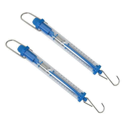 2PCS 1000g/10N Capacity Plastic Tubular Spring Scale with Zeroing Capability, Plastic Body