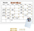 Umtiit Monthly Calendar Dry Erase Whiteboard, 10.6 x 14.5 inch, White Wood Frame for Planning and Schedule