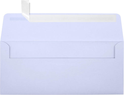 LUXPaper #10 Business Envelopes, Peel & Press, 4 1/8" x 9 1/2", Lilac Purple, 80lb Text, 50 Qty