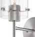 1-Light 51361, Bulb Globe Electric Cusco Wall Sconce, Brushed Nickel, Clear Glass Shade Not Included