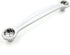 JETLAND Cabinet Drawer Crystal Pulls, 2-Pack, White with Clear Glass, 5" Hole Centers,