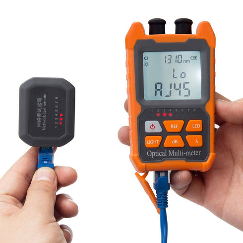 Fiber Optic Cable Tester - Portable Optical Fiber Power Meter with Universal Interface and Built-in Fault Locator
