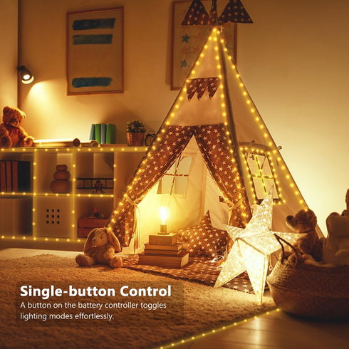 4 Pack 16.5ft 50 - Battery Operated String Lights, LED Twinkle Fairy String Lights Battery Powered with Timer