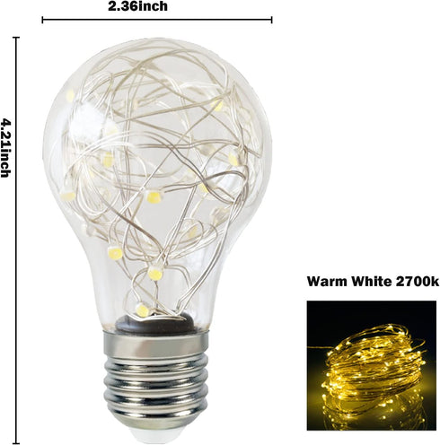 Bulb, 2W Bulbs, 15W Bulbs E26 4pack Decorative Light LED Fairy Light Equivalent Cute Light for Pendant Light Fixtures