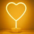 LED Heart Shaped Neon Night Lights Warm White Neon Lamp USB & Battery Powered Hanging Wedding Sign Novelty Indoor Lamps
