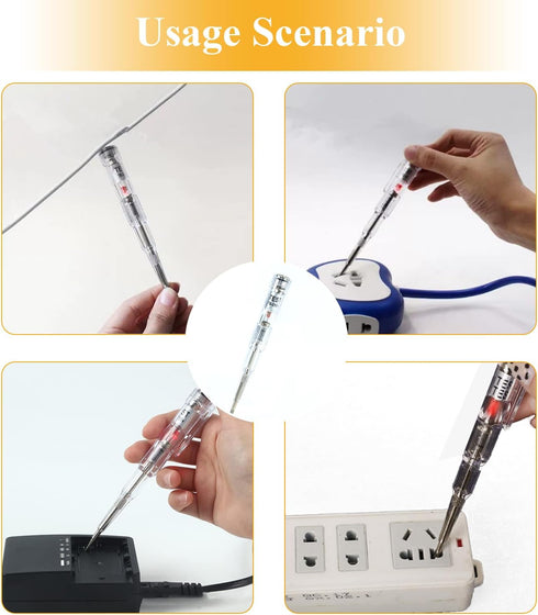 Fielect Voltage Tester Screwdriver Pen, 70-250V Voltage Detector with Neon Light Circuit Tester, 1 Pcs