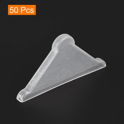 50Pcs 3x50mm uxcell Plastic Corner Protectors Triangle Shape Glass Corner Guards Cushion for Corner Protection