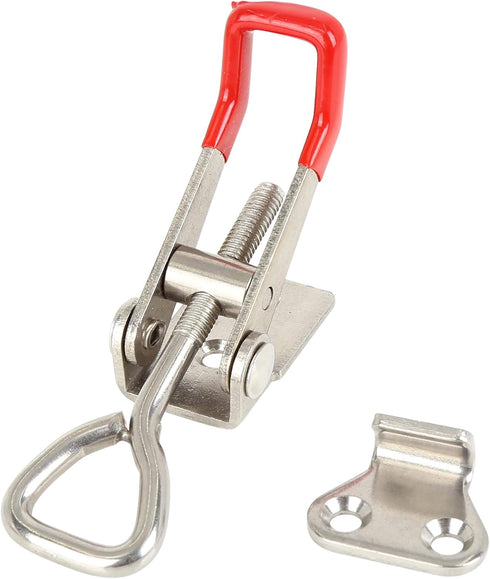 X AUTOHAUX 2pcs Stainless Steel Adjustable Pull Toggle Clamp - Heavy Duty Latch Hasp without Hole