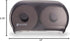 San Jamar Classic Versatwin Plastic Tissue Dispenser, Dual Dispensing Toilet Paper Holder, Black Pearl, 5.5 Inches