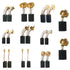 20Pcs Electric Motor Carbon Brushes, 10 Different Sizes, Replacement Parts for Carbon Brush Motors