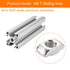 uxcell 100Pcs M8 T Nut Sliding T Slot Fastener, Carbon Steel Nickel Plated Half Round Roll for 4040 Series Accessories