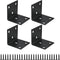 Alise 4Pcs Shelf Brackets Black, Stainless Steel Floating Shelf Brackets Corner Brackets,