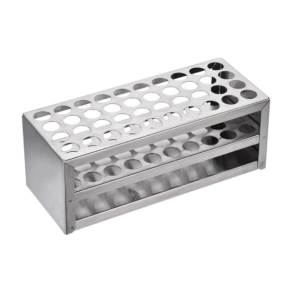 uxcell 304 Stainless Steel Test Tube Holder Lab Stand Rack, 40 Hole 3 Layer for 14-16mm Tubes