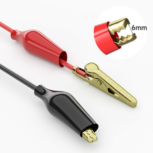 Goupchn Alligator Clips to Breadboard, Male Jumper Wires for Electrical Testing, Soft Flexible Silicone Test Leads