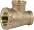 Everflow BRRT1003-NL 1 x 1/2 x 1/2-Inch No Lead Brass Reducing Tee with Female Threaded Connections, Brass Construction