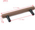 2Pcs 3.8"/96mm) Walnut Solid Wood Pulls Handles Aluminum Alloy Black Base Kitchen Wardrobe Cabinet Hardware Pull Handle