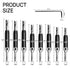 17Pcs Black Self Centering Drill Bit Set, 1/4" Hex Shank VIX Bit for Woodworking Metal Cabinet Window Door