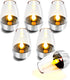 ISUNMEA Solar Outdoor Waterproof Flickering Flameless Candles - 6 Pack Rechargeable LED Battery