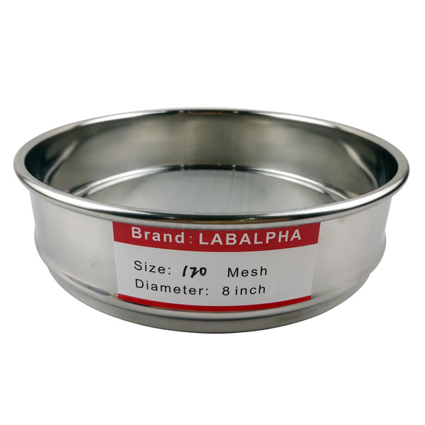 LABALPHA 120 Mesh Lab Sieves, 8'' Diameter, 304 Stainless Steel Wire Cloth (0.125mm)