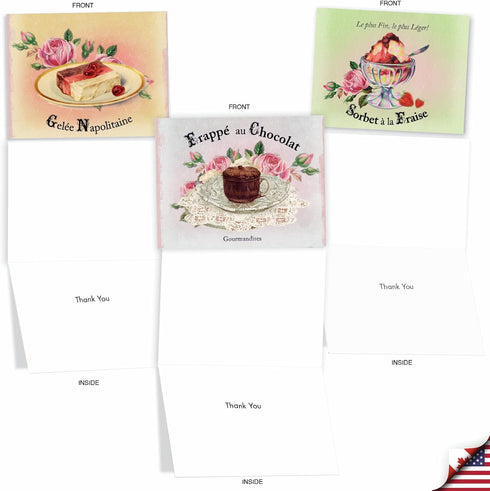 The Best Card Company 10 Assorted Thank You Note Cards Bulk Box Set - 4 x 5.12 Inch with Envelopes (10 Designs)