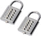 MroMax 2Pcs 10-Digit Combination Padlock Push Button Lock for Locker, Gym, Case, Drawer, Toolbox Electric White