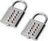 MroMax 2Pcs 10-Digit Combination Padlock Push Button Lock for Locker, Gym, Case, Drawer, Toolbox Electric White