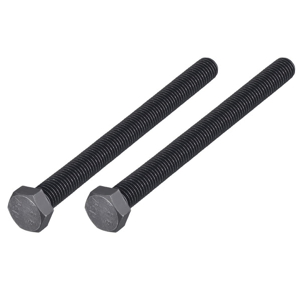 2Pcs Hex Bolts (M14-2x160mm), 8.8 Grade Carbon Steel Fully Threaded Black Oxide Hex Head Screw Bolt