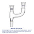 Borosilicate Glass 3 Way Claisen Distillation Adapter with 24/40 Joints, Chemistry Apparatus Lab Glassware