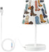 3 ALAZA Table Lamp Cowboy Boots Bedside Lamp for Bedroom LED Nightstand Desk Lamp with USB Port, Way Temperatures