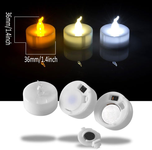 Flicker,100 Pack AGPTEK Tea Lights with Flickering Flameless LED Candles Battery Operated Tealight Candles Long Lasting