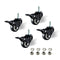 Heavy Duty Swivel Caster with 1.5in Threaded Bar, M8x25 Nut Spacer, for