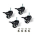 Heavy Duty Swivel Caster with 1.5in Threaded Bar, M8x25 Nut Spacer, for