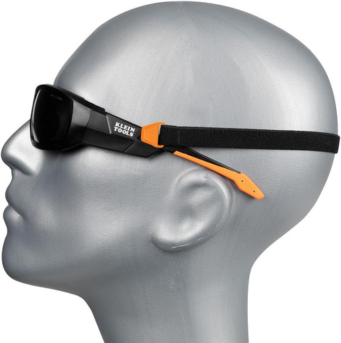 Klein Tools 60471 Safety Glasses, ANSI Z87.1+ Pro Full Frame Gasket Safety Glasses with Gray Lens, UV Protection